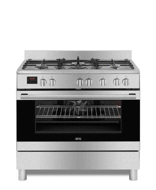 AEG 90cm Gas/Electric Free-Standing Cooker 10369MM-MN - Silver