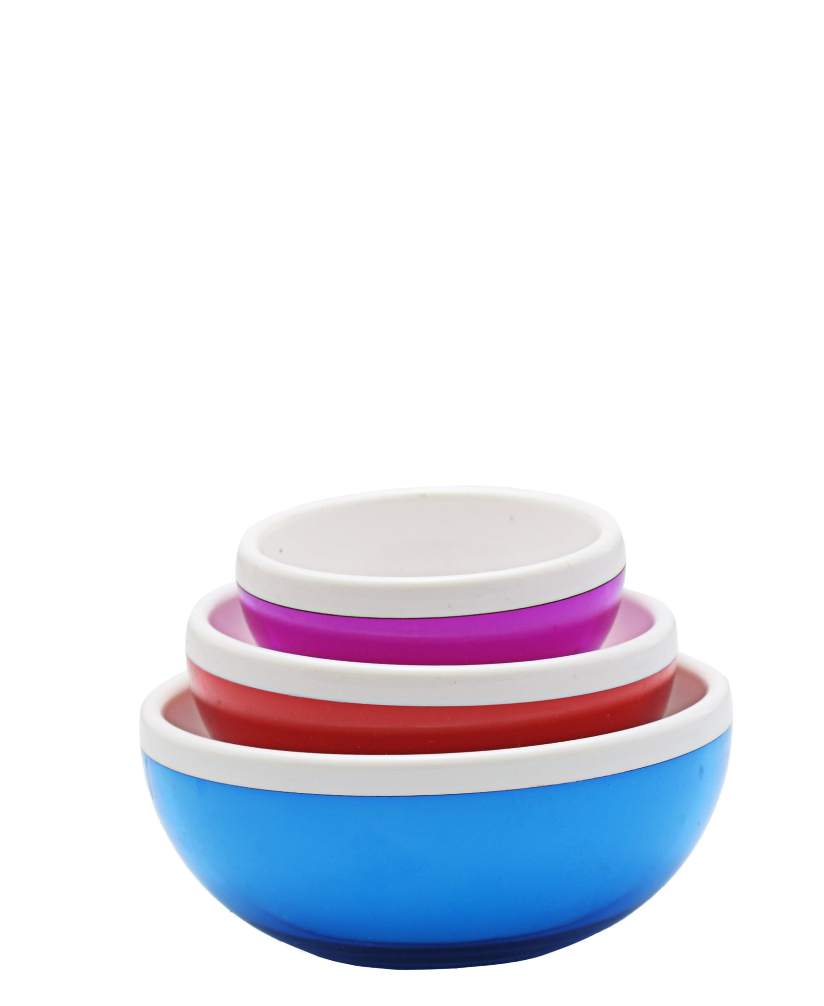 Prep & Serve Bowl 3 Piece - Pink, Red & Blue