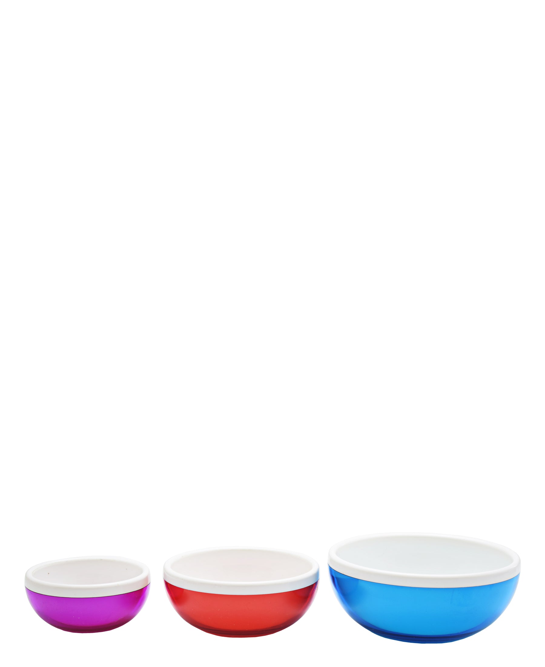 Prep & Serve Bowl 3 Piece - Pink, Red & Blue