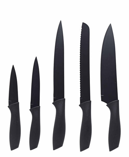 Excellent Houseware 5pce Knife Set - Dark Grey