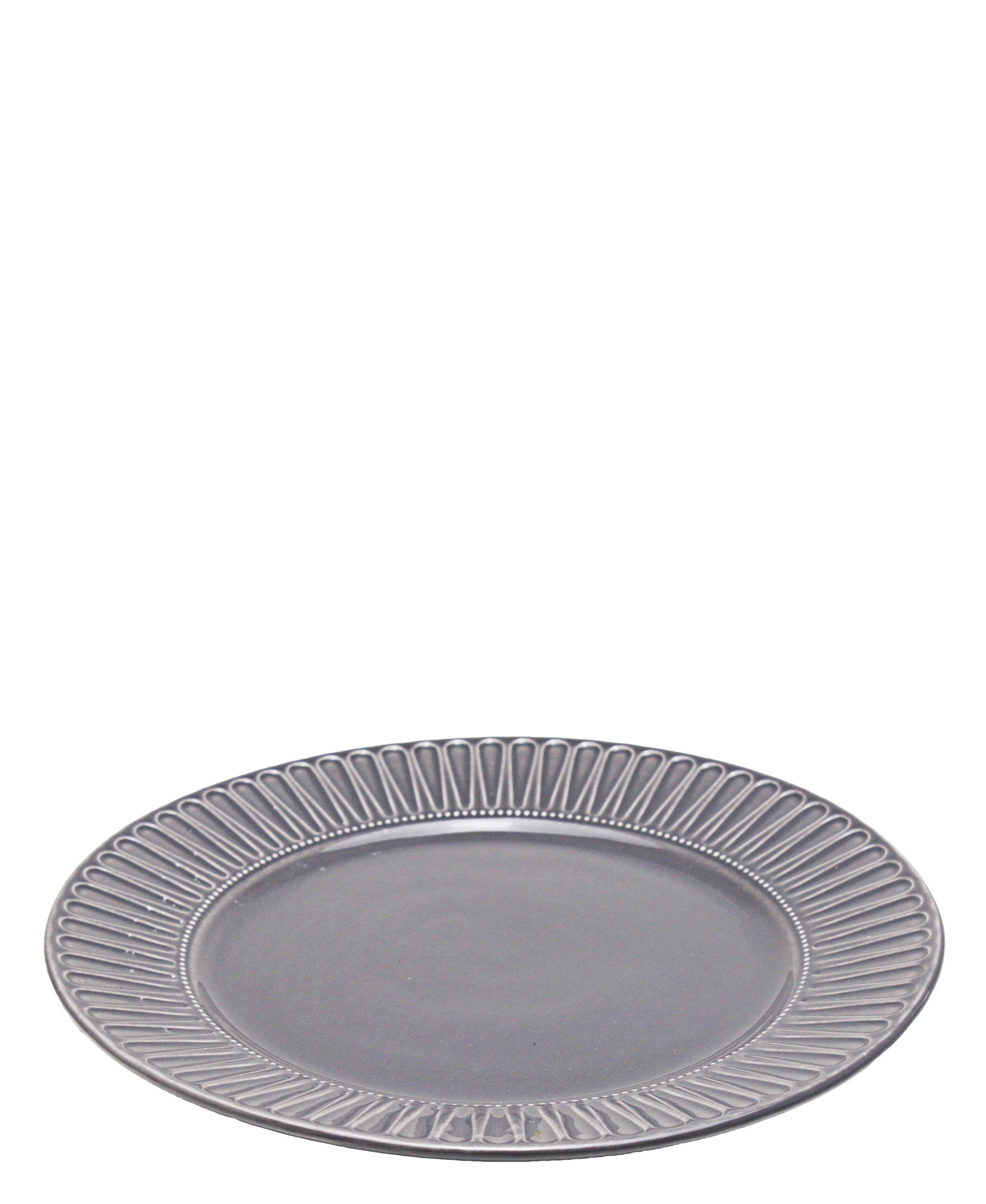 Eetrite Embossed Dinner Plate 27cm - Grey