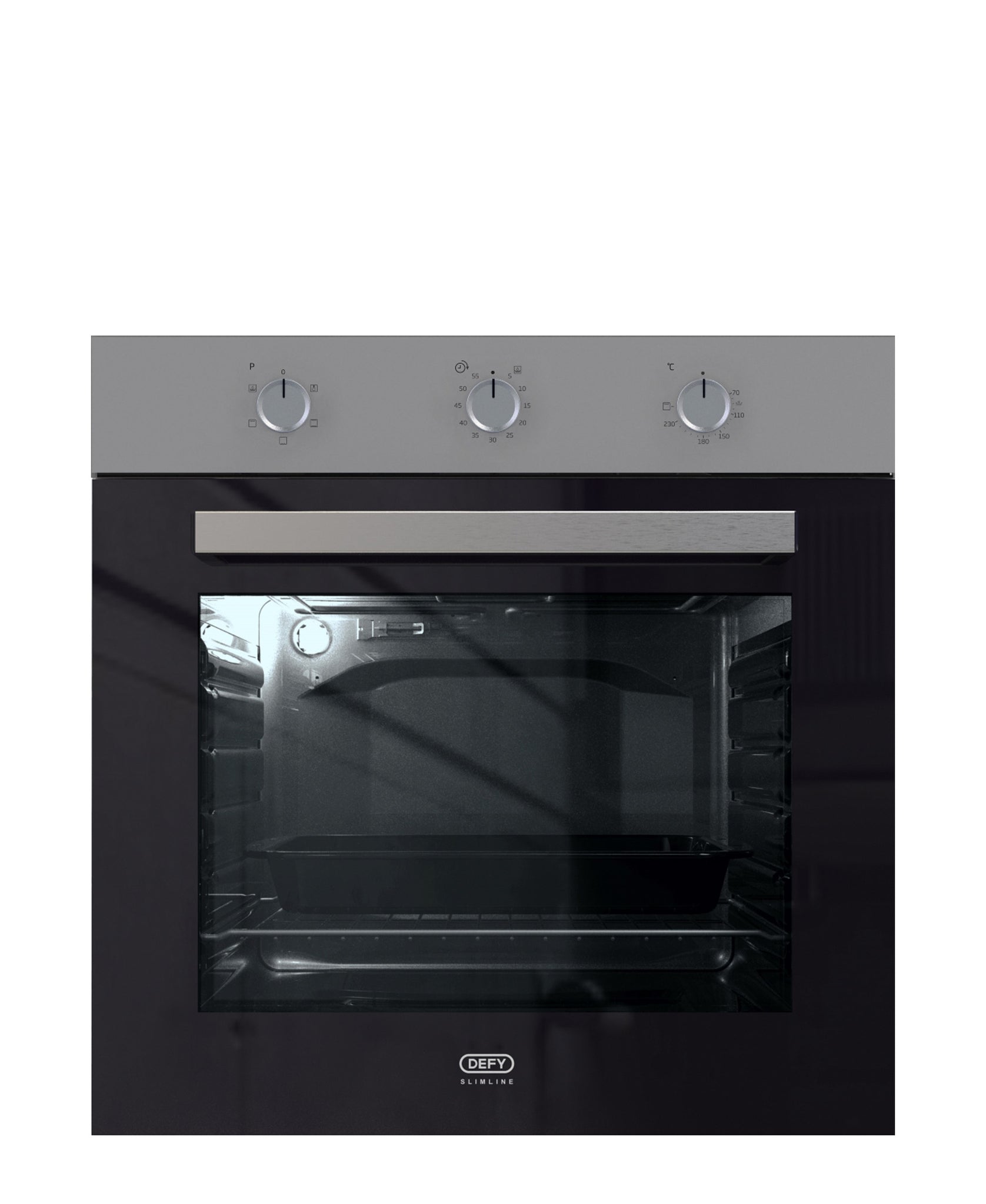 Defy Slimline Oven 600 Metallic Eye Level Black The Culinarium defy-slimline-oven-600-metallic-eye-level-black-the-culinarium