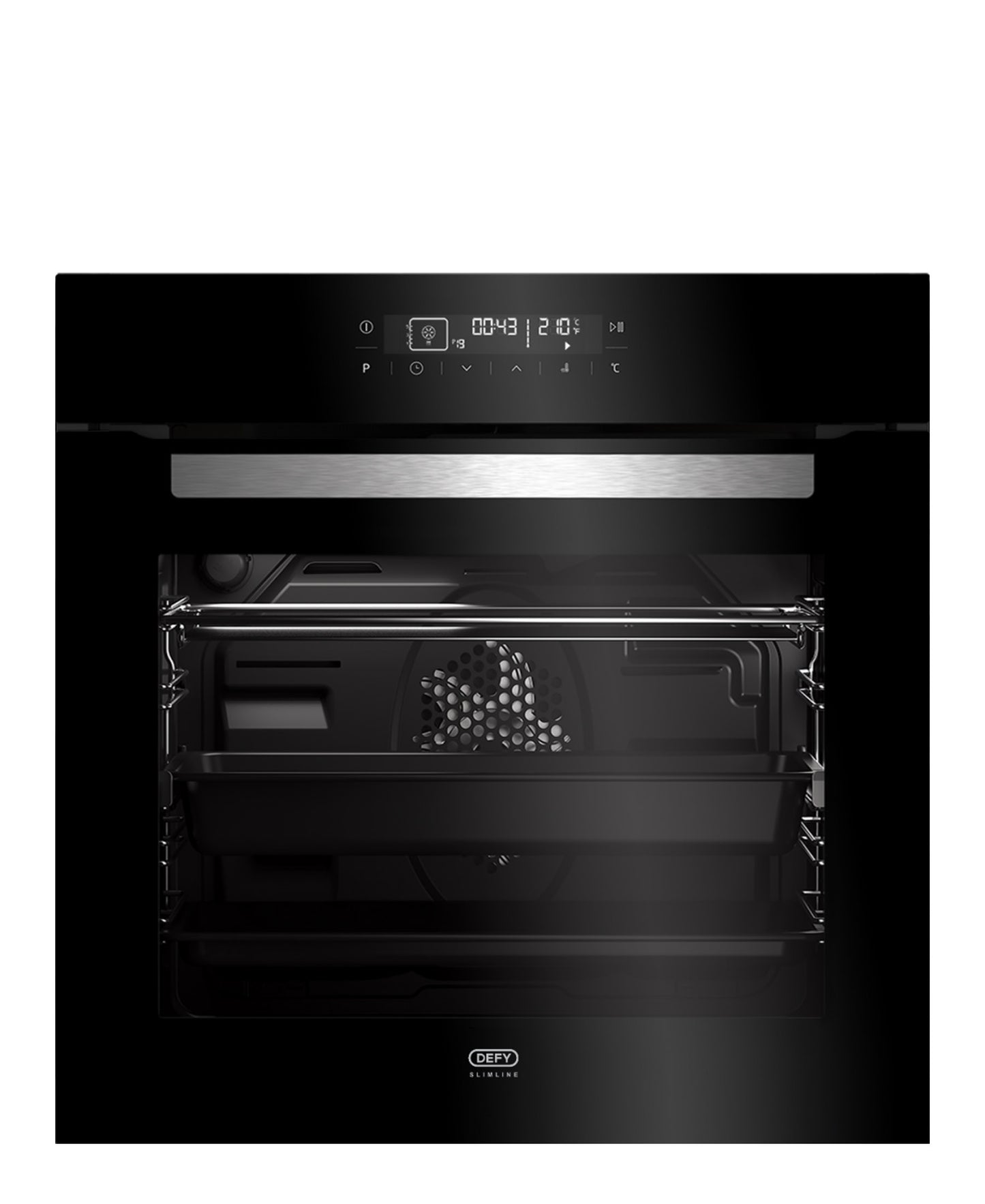 Defy DBO490 Slimline Oven Thermofan - Black