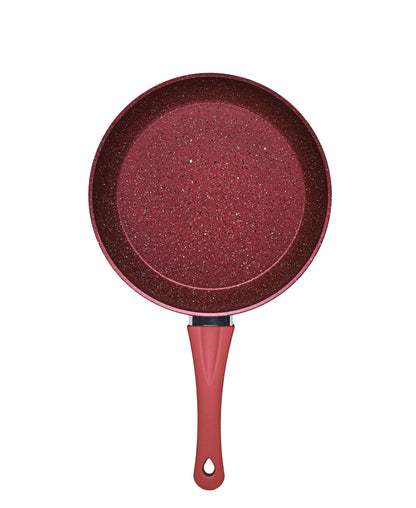 OMS Granite 26cm Frying Pan - Red