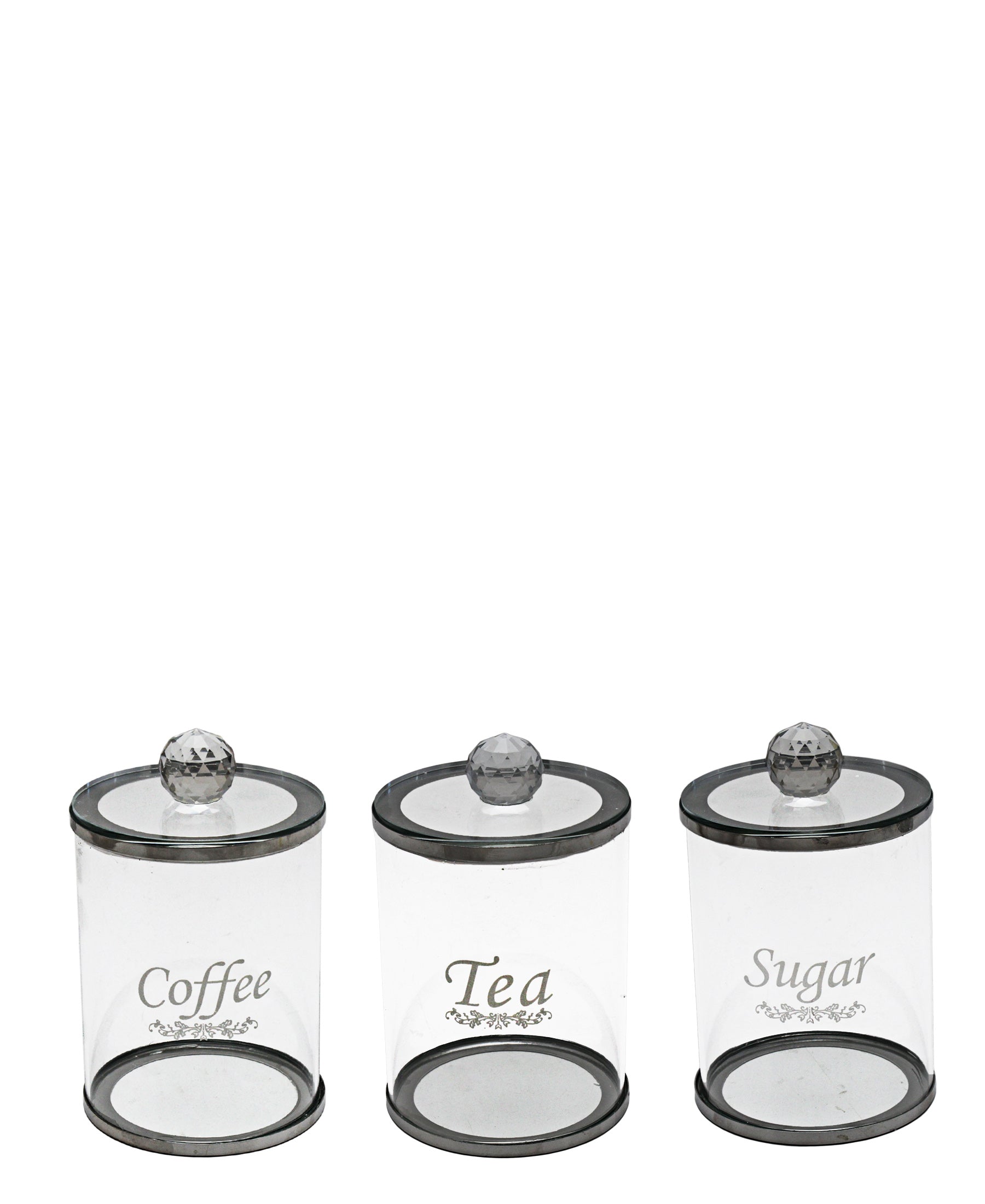 Kitchen Life 3 Piece Canister Set - Clear