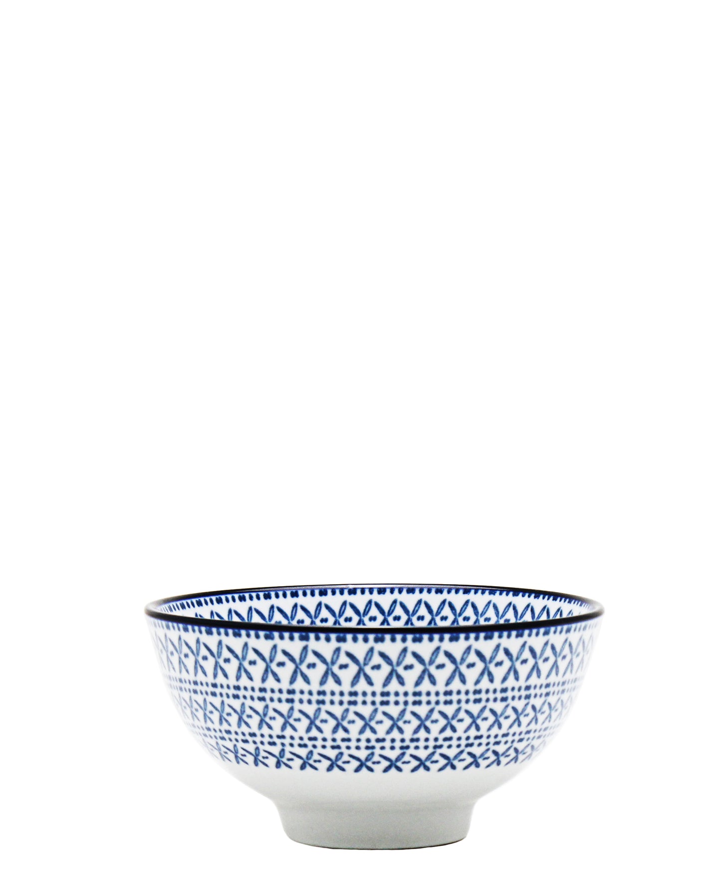 Shanghai Footed Bowl 9cm - White & Blue