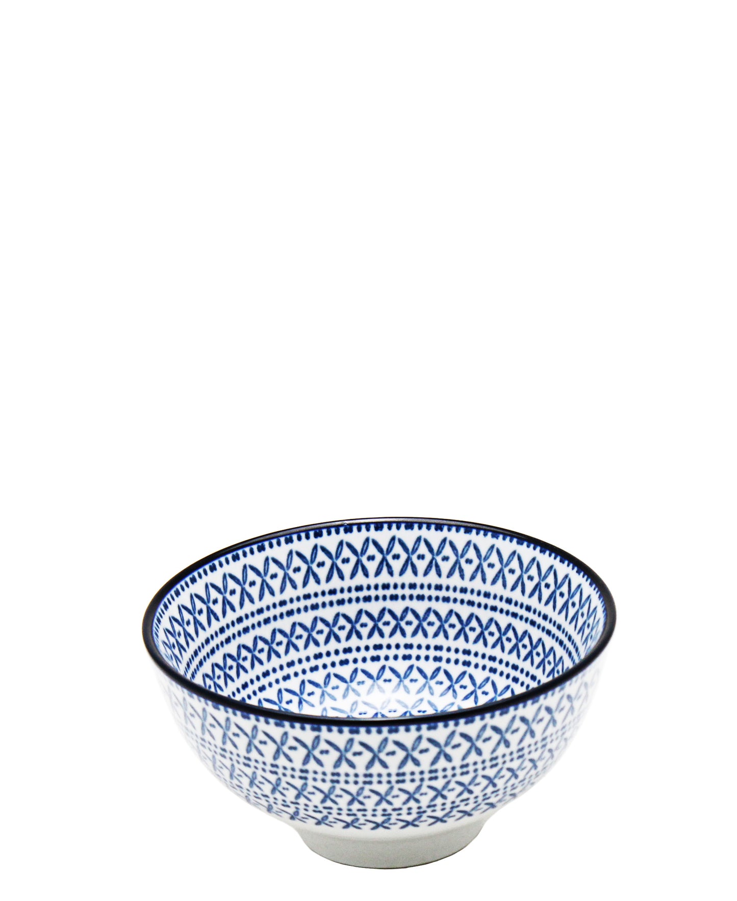 Shanghai Footed Bowl 9cm - White & Blue