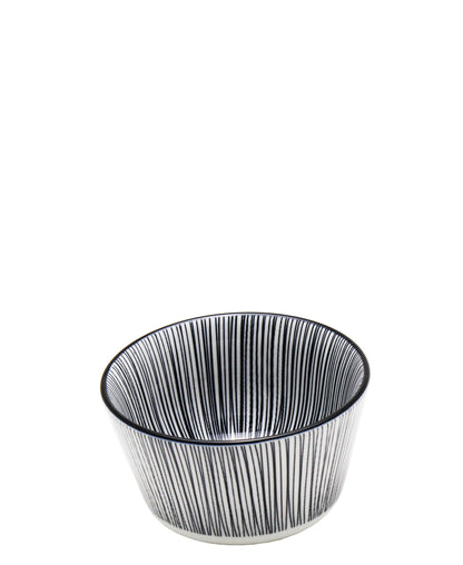 Shanghai Footed Bowl 9,3cm - White & Black