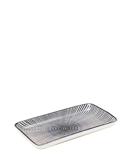 Shanghai Serving Platter 23cm - Black & White