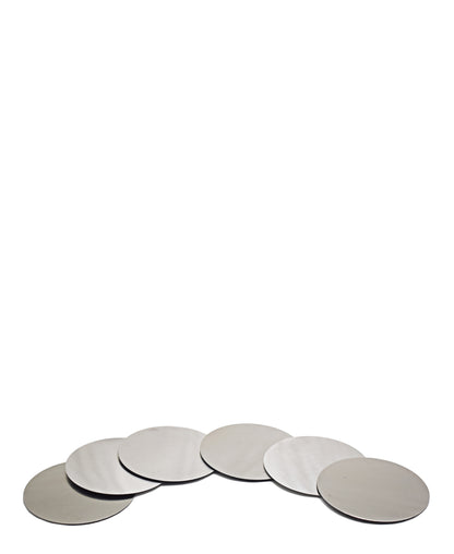 Kitchen Life Stainless Steel Coaster 6 Piece - Silver