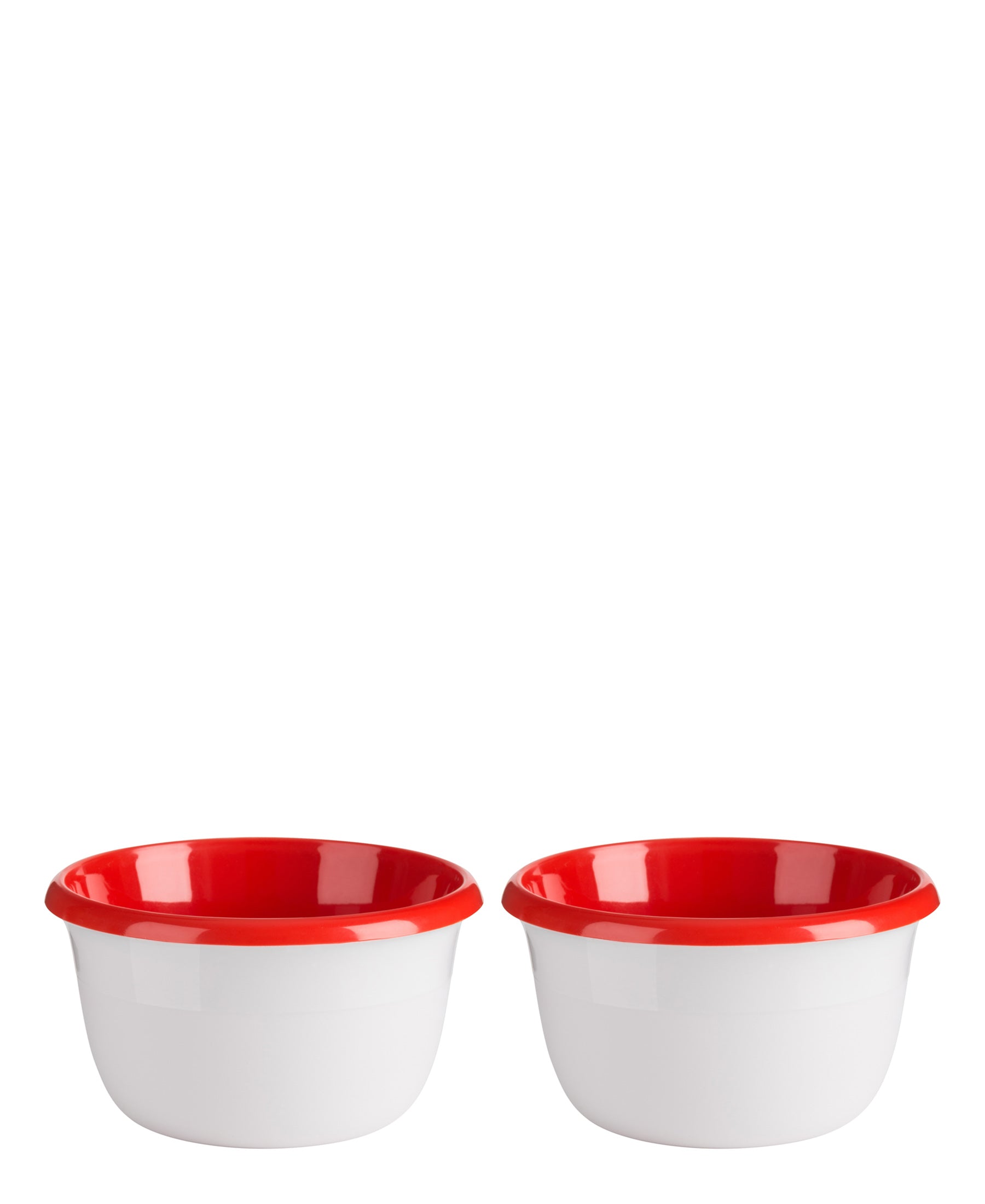 Trudeau Maison Set of 2 Snack Bowls -Red