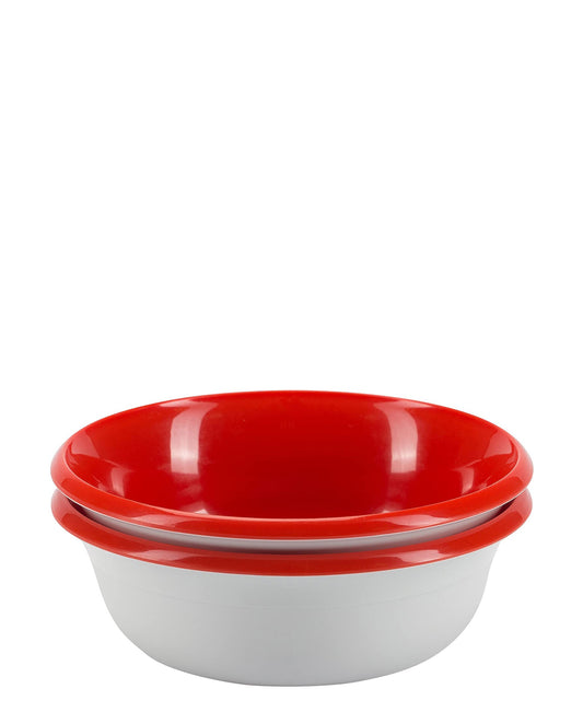 Trudeau Maison Set Of 2 Bowls- Red