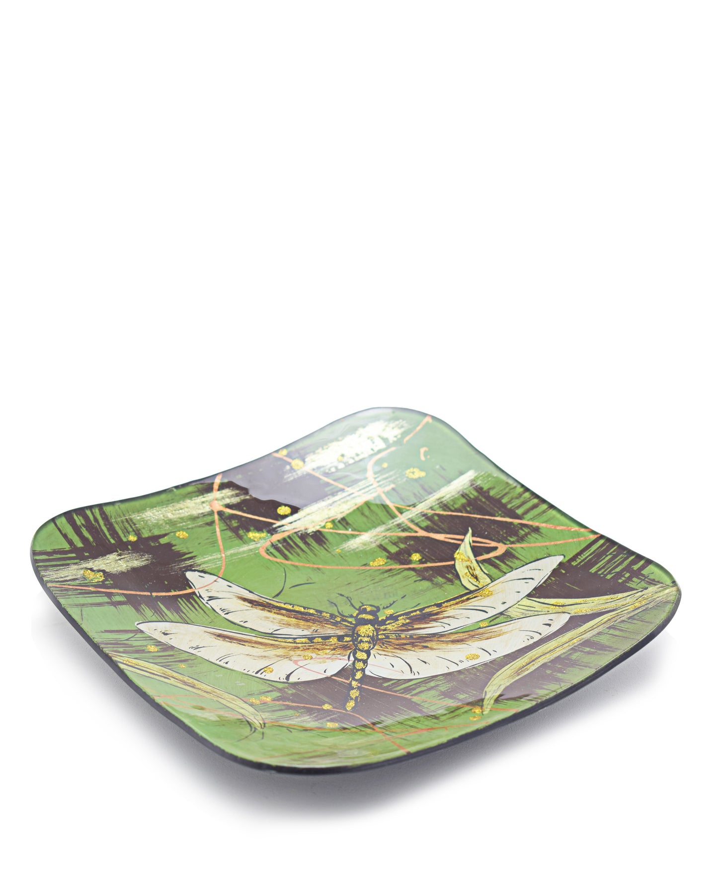 Kitchen Life DragonFly Square Platter - Green