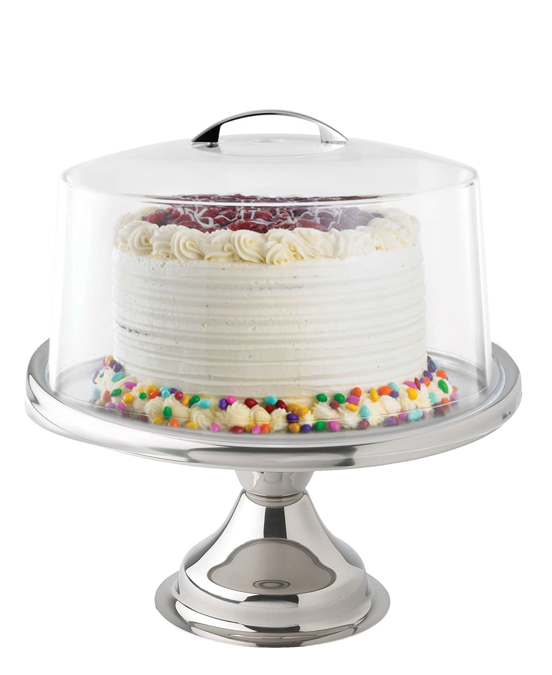 Table Pride Round Cake Stand 33cm - Silver