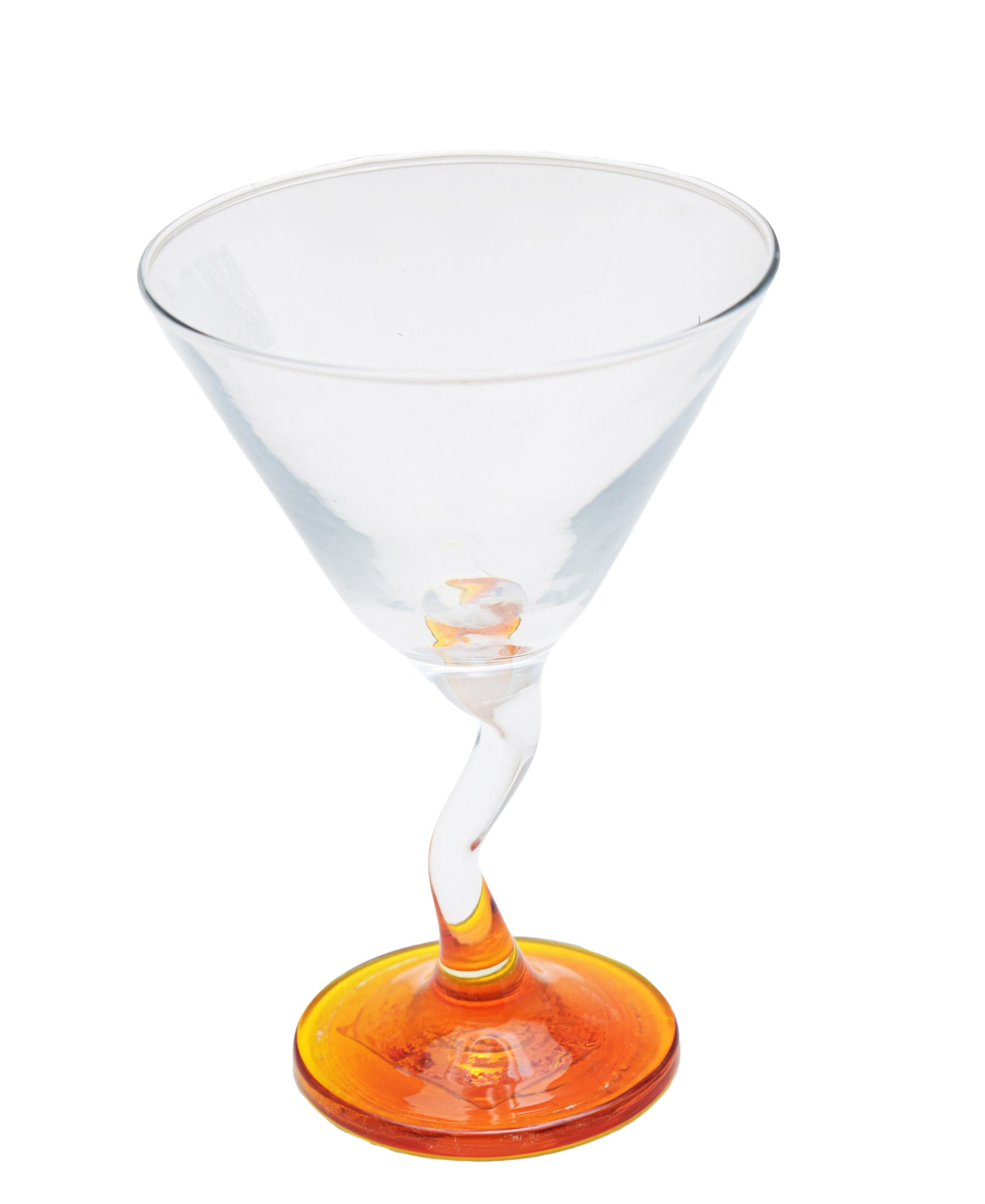 Glacier Zikzak Martini Glass - Orange