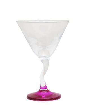 Glacier Zikzak Martini Glass - Purple