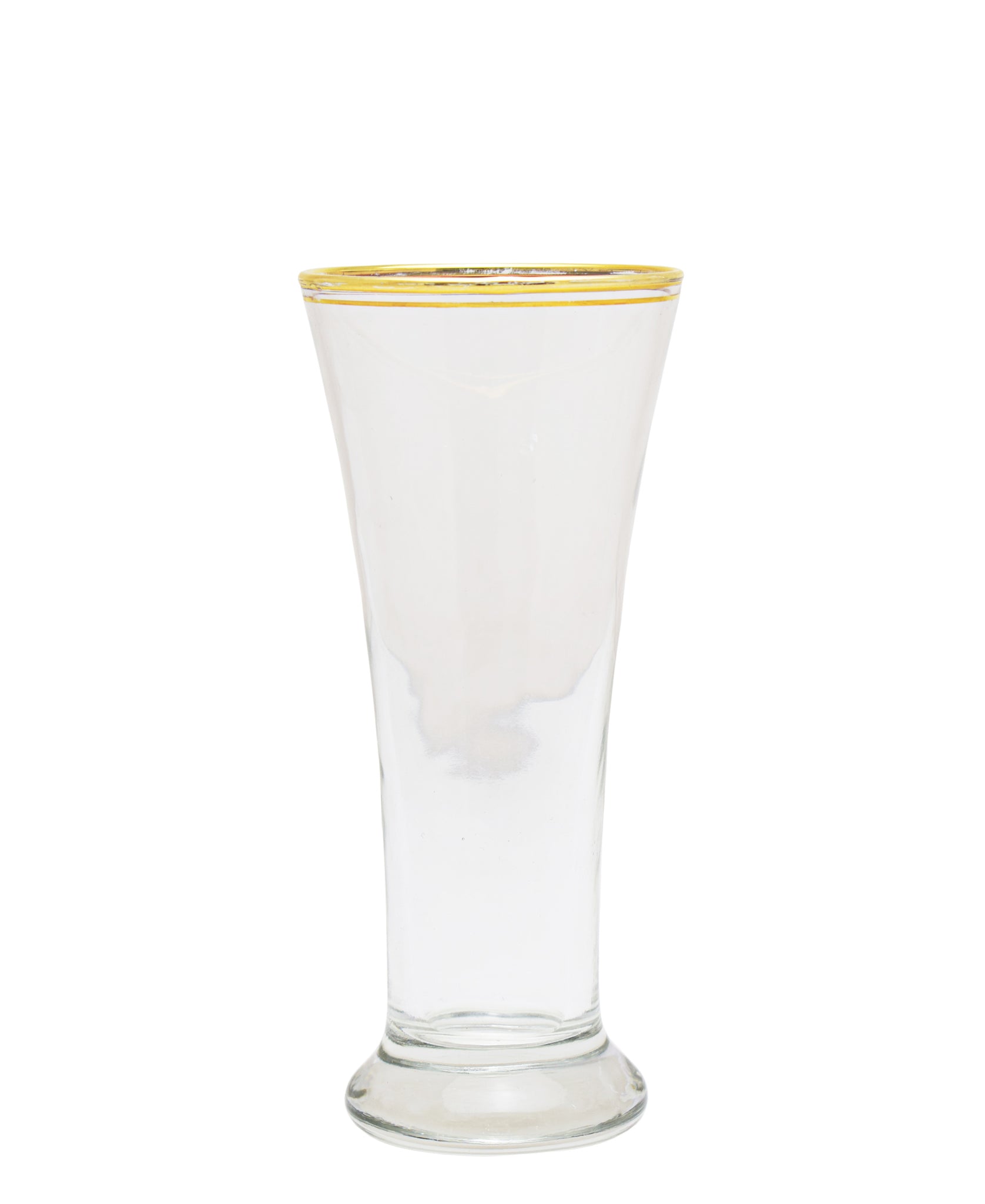 Glacier Milkshake 6 Piece Glass - Clear & Gold