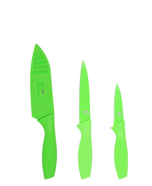 Table Pride 3 Piece Knife Set - Green