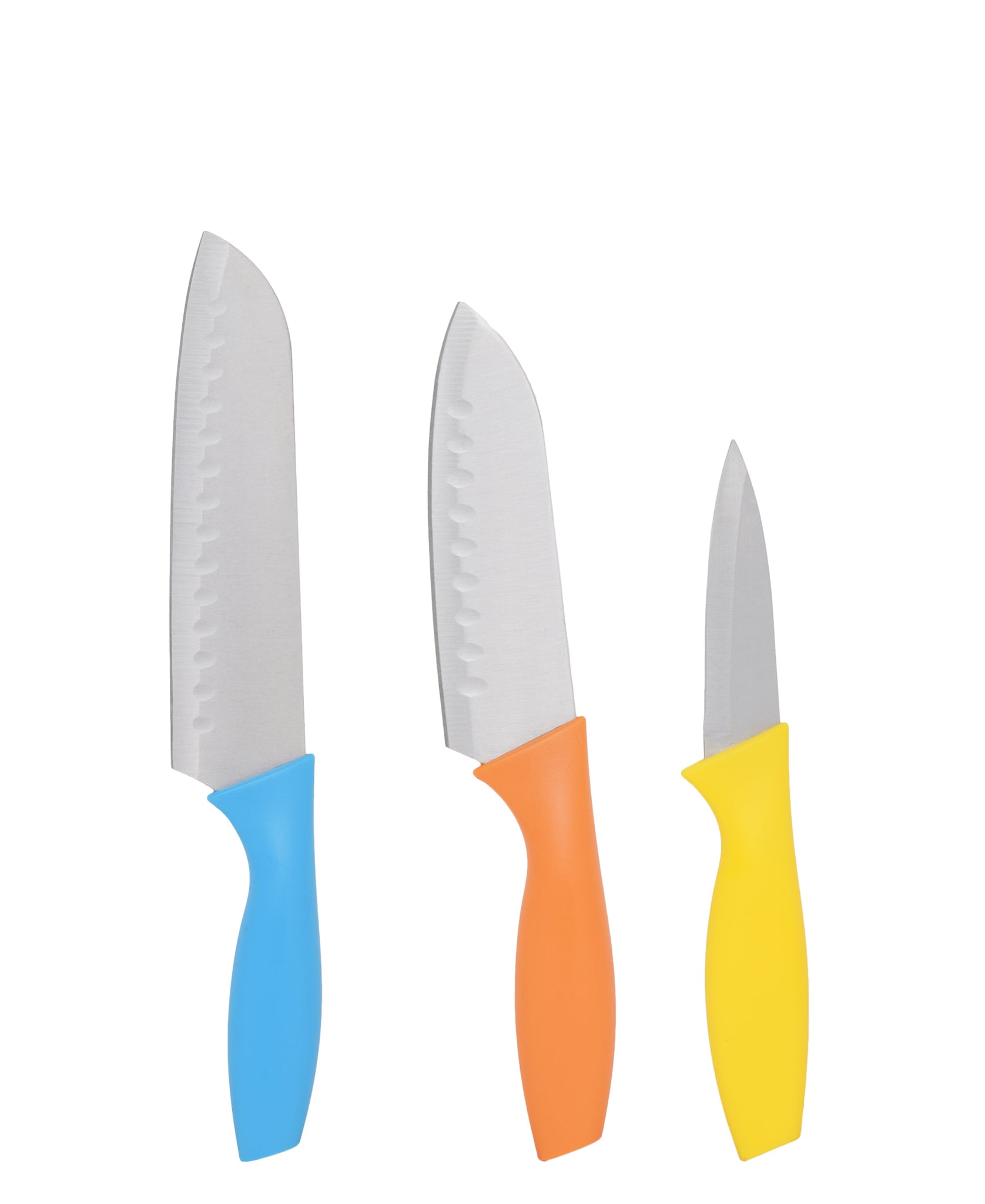 Table Pride 3 Piece Knife Set - Blue, Orange & Yellow