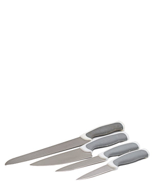 Kitchen King Knife Set 4 Piece - White & Grey