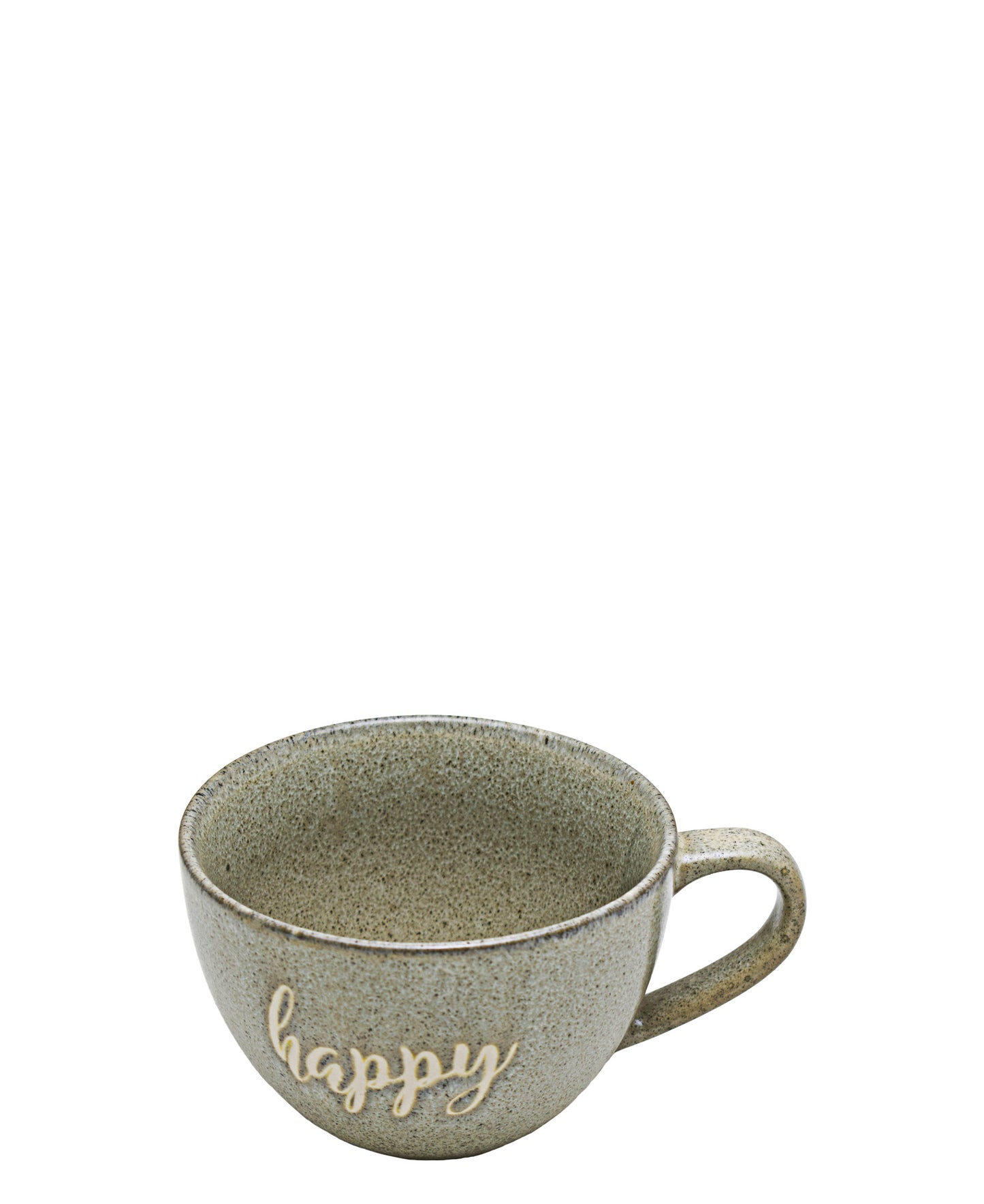 Kitchen Life Vintage Happy Ceramic Mug - Brown