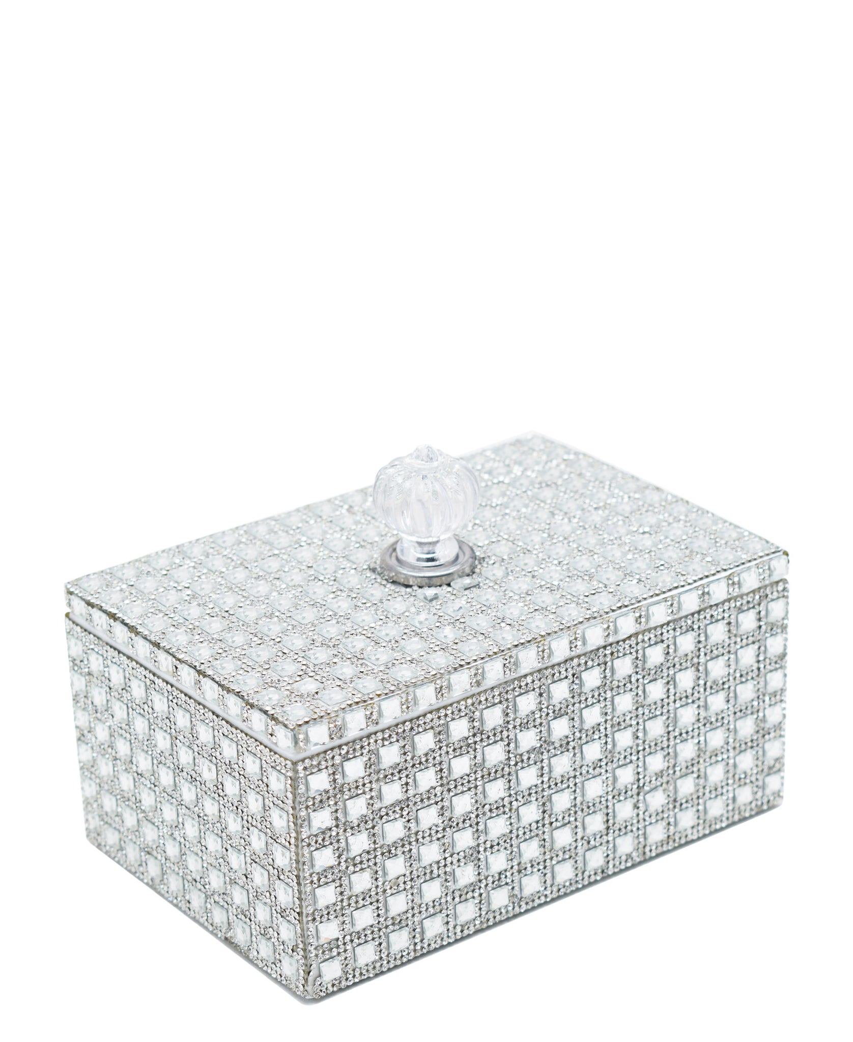 Urban Decor Full Diamond Jewellery Box - Silver
