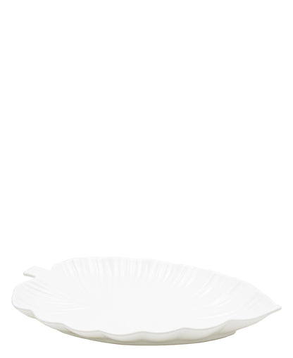 Glacier Isa Leaf Plate 35cm - White