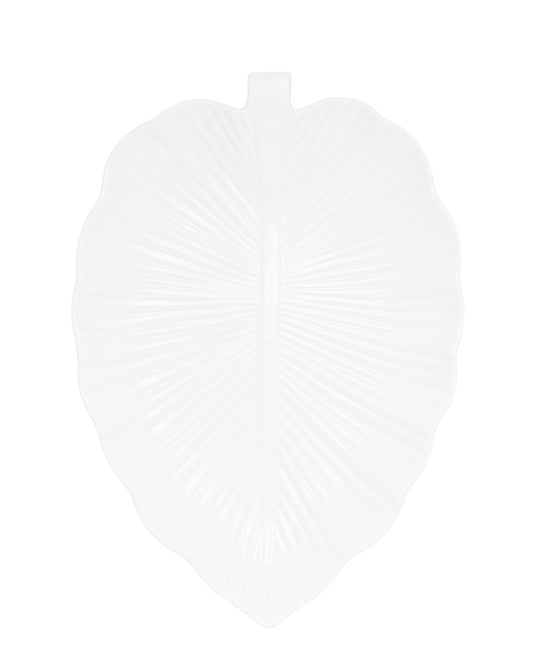 Glacier Isa Leaf Plate 35cm - White