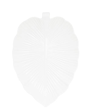 Glacier Isa Leaf Plate 35cm - White