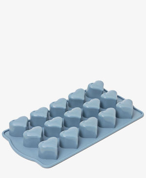Kitchen Inspire Silicone Chocolate 15 Hole Heart Mould - Blue