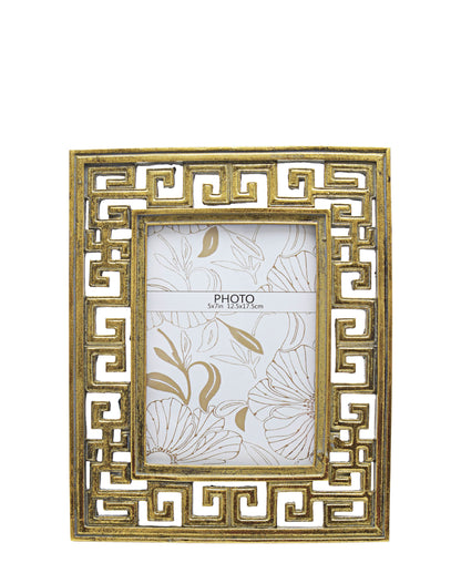 Urban Decor 25 x 20cm Greek Key Photo Frame - Gold