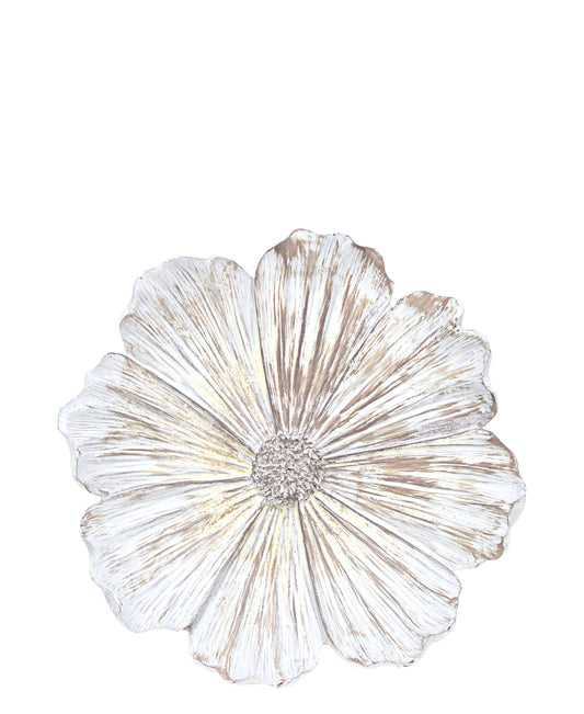 Urban Decor Shabby Chic Flower Wall Plaque- 13CM