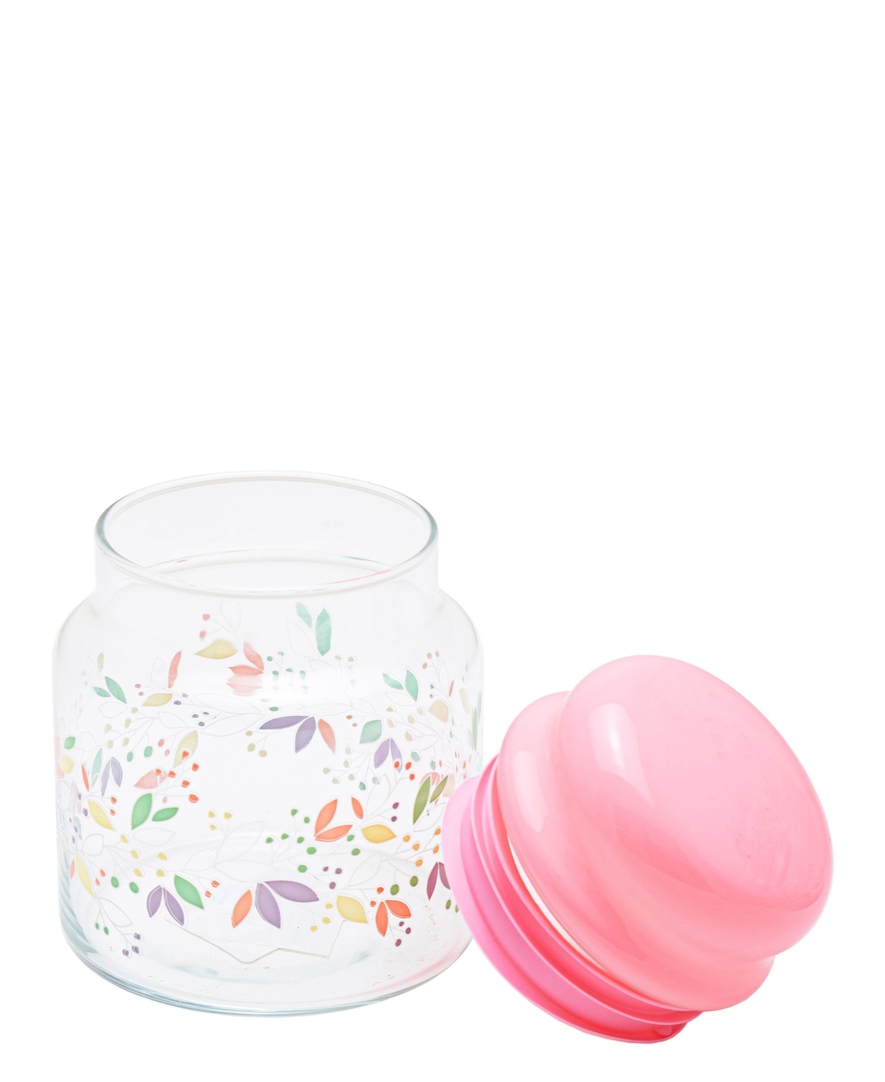 LAV 635ml Glass Jar With Lid - Pink