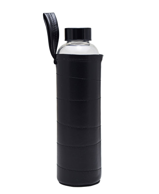 Regent Glass Bottle With Pu Black Sleeve- 600ML