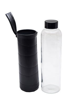 Regent Glass Bottle With Pu Black Sleeve- 600ML