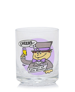 Kitchen Inspire Groom Whiskey Glass 250ml - Transparent With Print