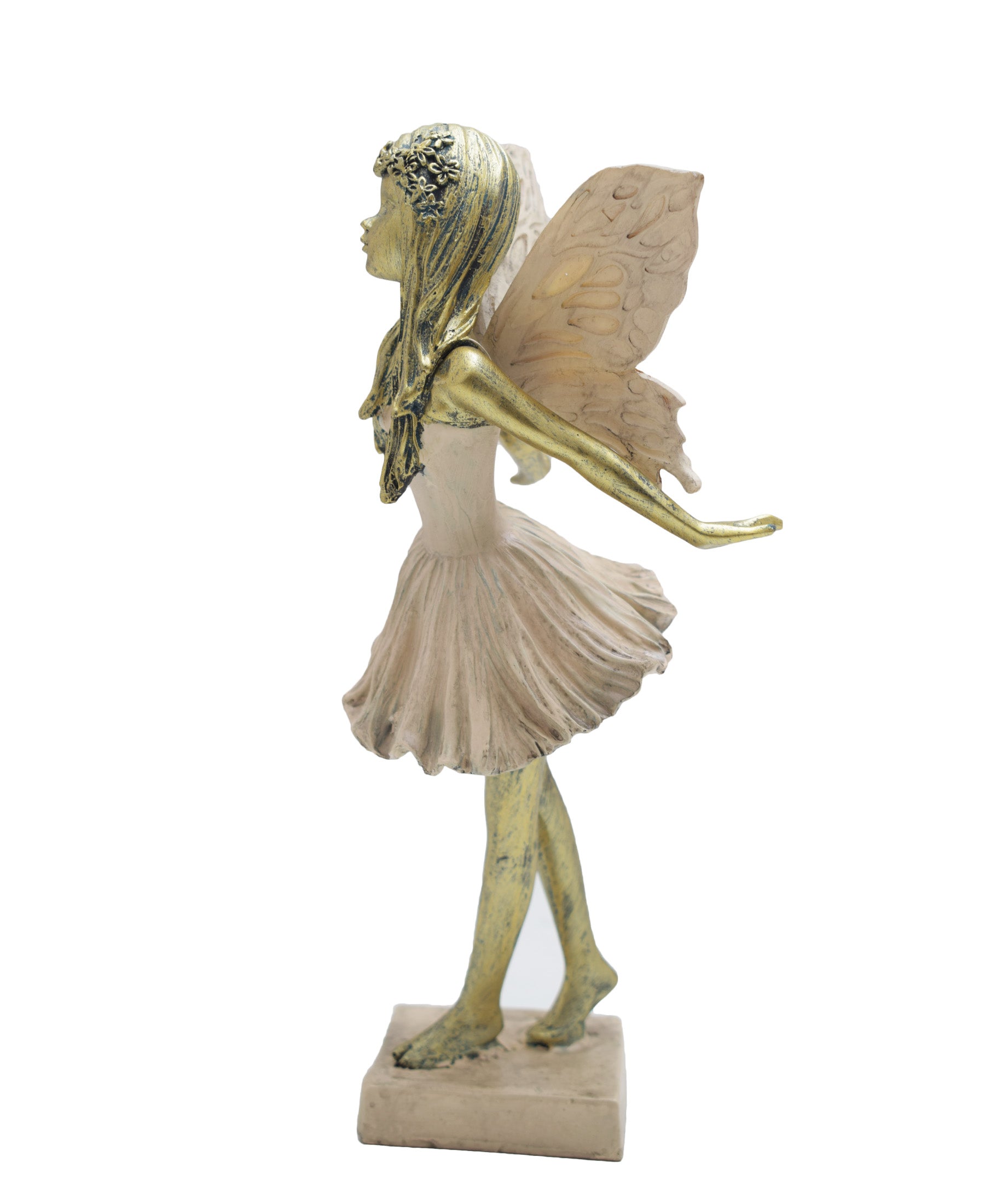 Urban Decor Dancing Ornamental Fairy 26cm - Gold