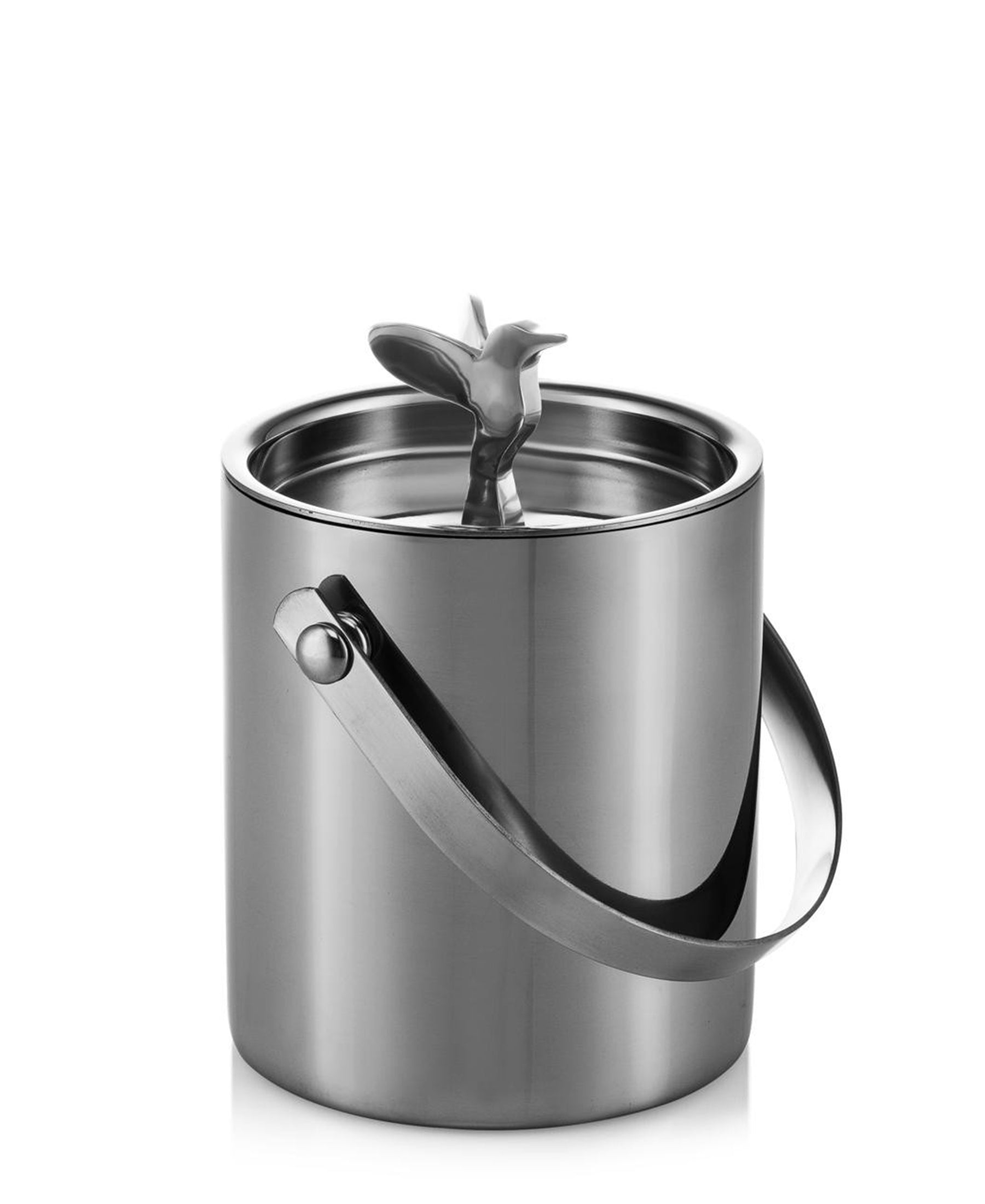Carrol Boyes Ice Bucket With Handle Humming Bird - Silver