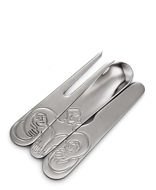 Carrol Boyes Relish Set 3 Piece - Silver