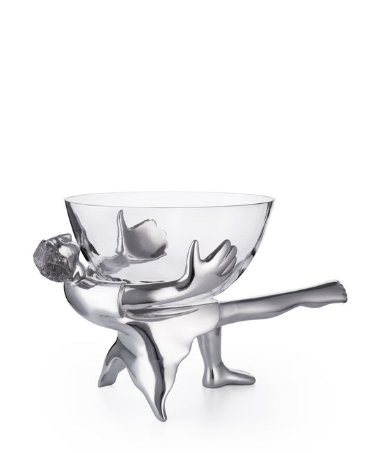 Carrol Boyes Glass Bowl & Stand All Dressed Up - Silver