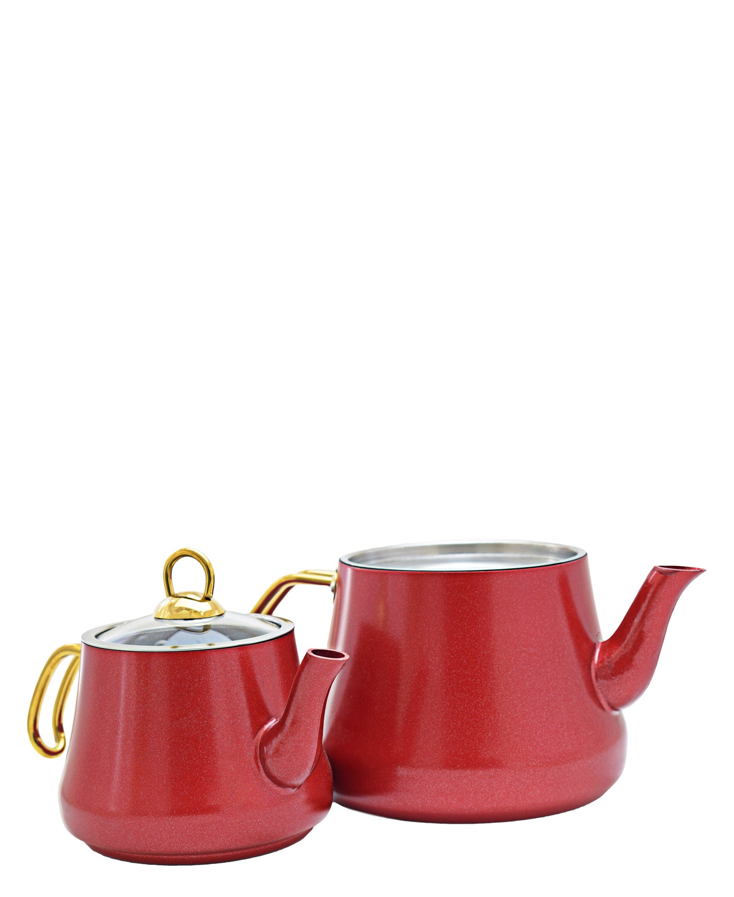 OMS Granite Double Teapot Large - Red