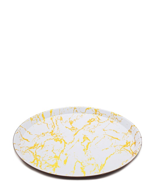 Kitchen Life Round Tray - Gold