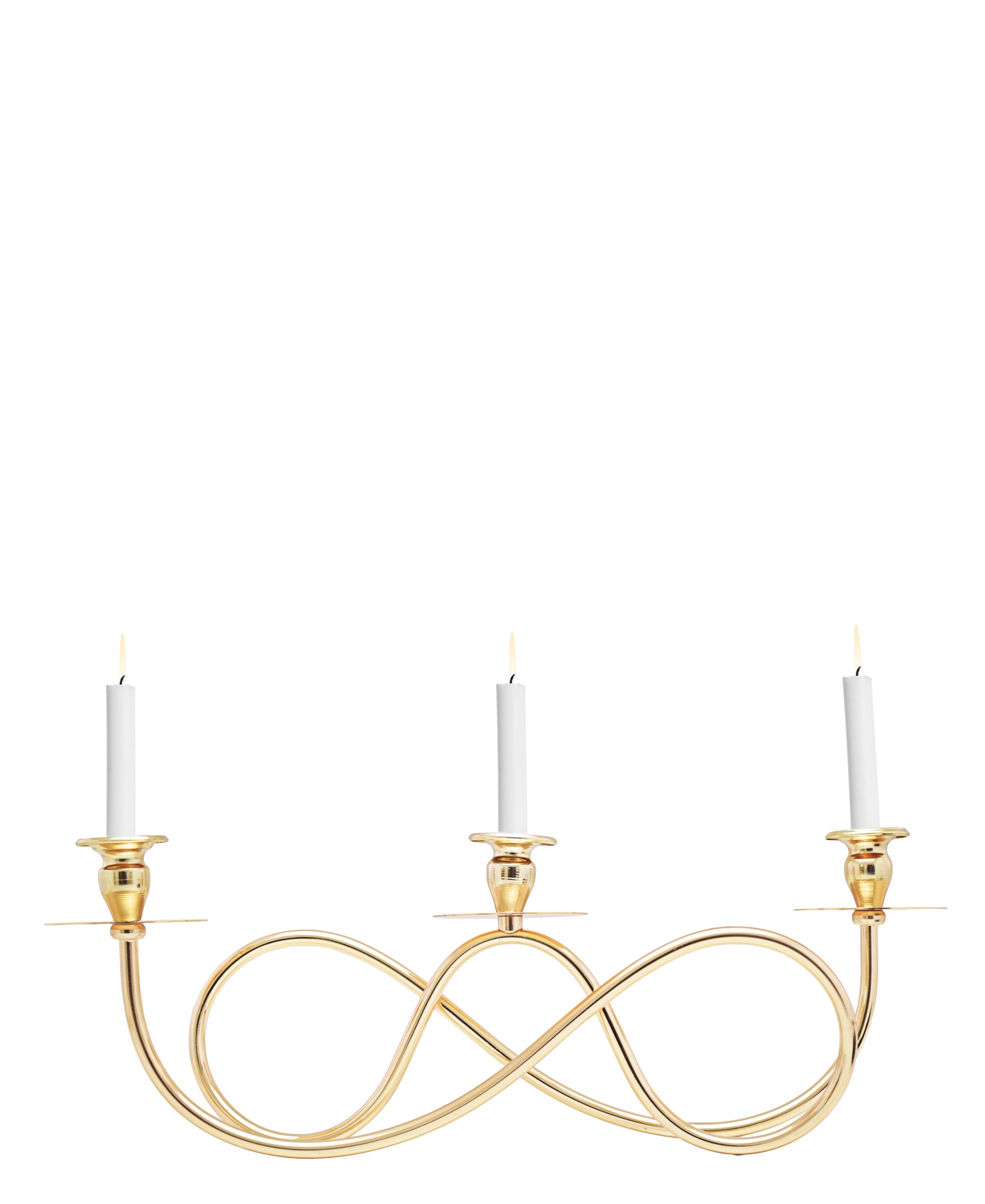 Infinity 3 Arm Candle Holder - Gold