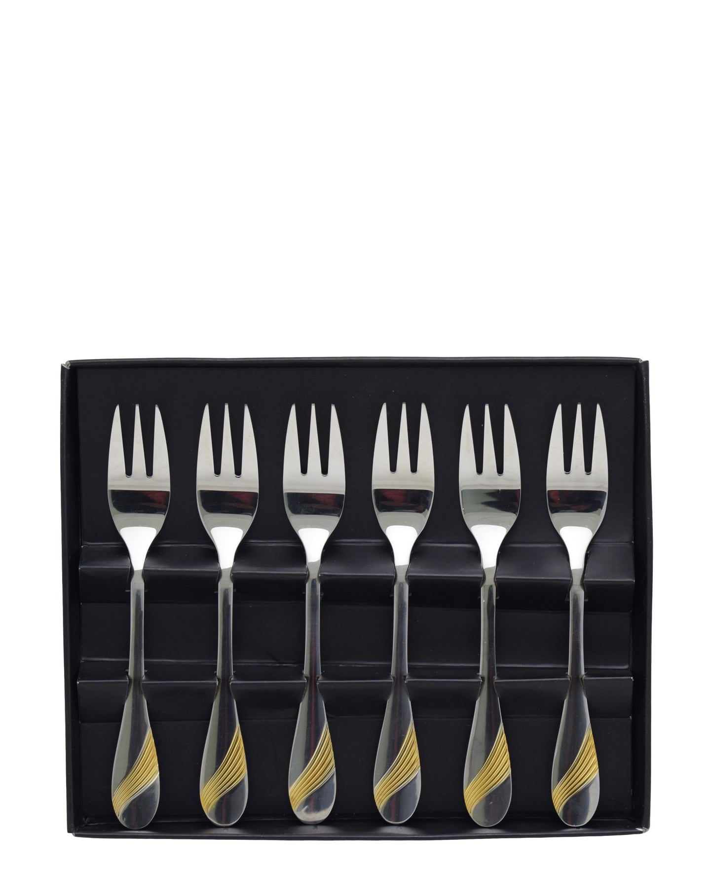 Kitchen Life Cake Forks 6 Piece - Gold Plated