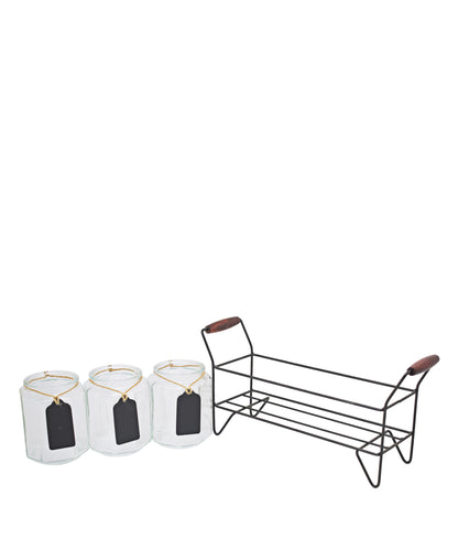 Kitchen Life 4 Piece Canister Set - Black