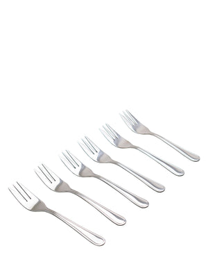 Kitchen Life Cake Forks 6 Piece - Silver