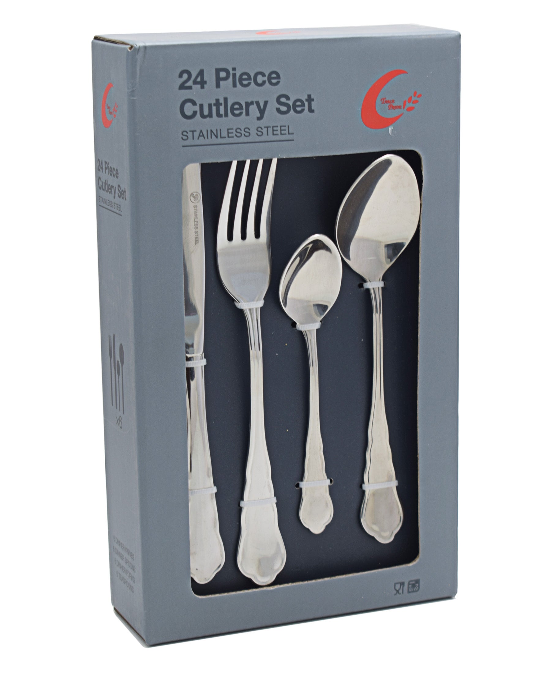 Table Pride 24 Piece Stainless Steel Cutlery Set - Silver