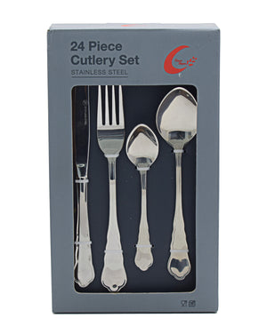 Table Pride 24 Piece Stainless Steel Cutlery Set - Silver