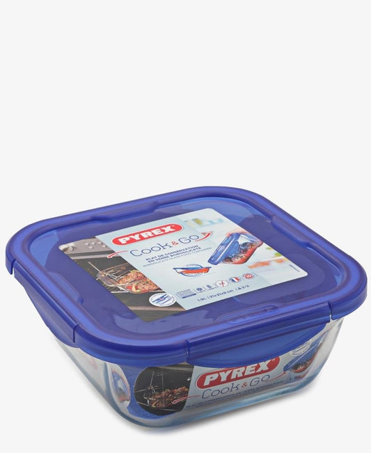 Pyrex Cook&Go Small Square Roaster - Blue