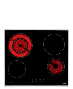 Defy Slimline Touch Control Vitroceramic Dual Zone Hob - Black & Red